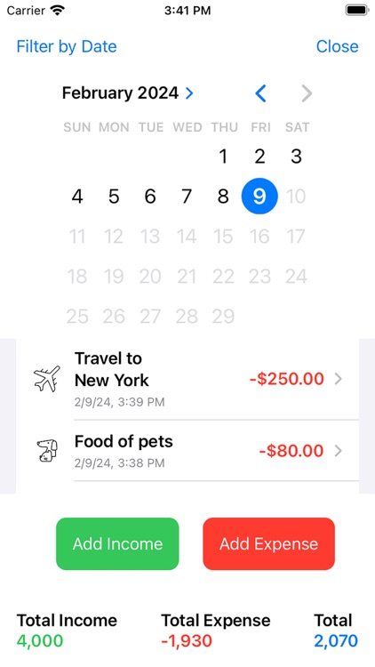 Expense tracker, Money tracker