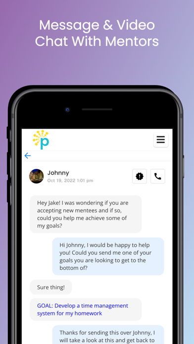 Positivity Outward Mentoring Screenshot