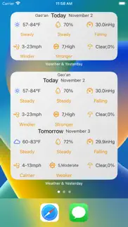 weather with yesterday iphone screenshot 1