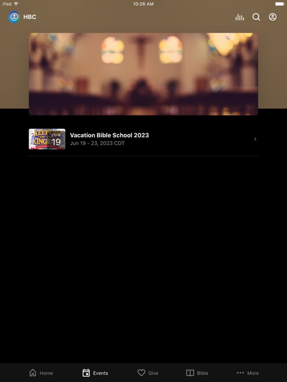 Hornsby Baptist Church iPad screenshot 2 - Lifestyle app