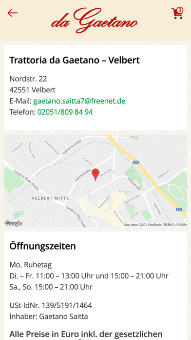 Trattoria da Gaetano Velbert Screenshot