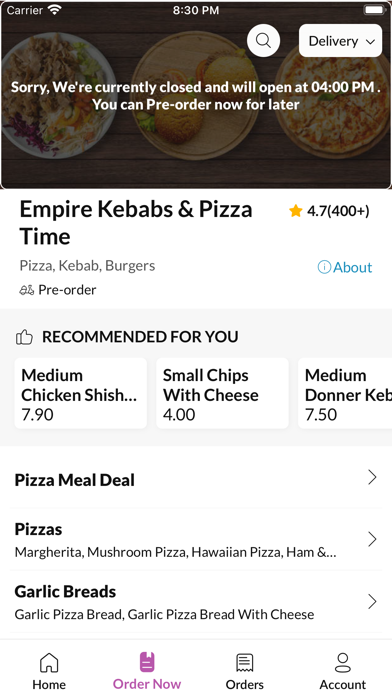 Empire Kebabs & Pizza Time Screenshot