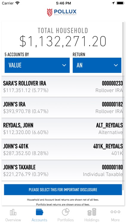 Pollux Wealth Mobile