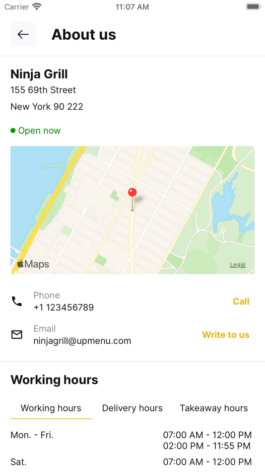 #4. My Restaurant Client App (iOS) 由: UpMenu