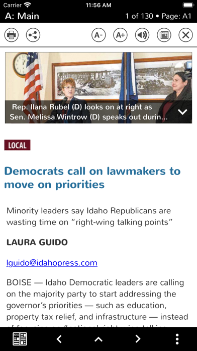 Idaho Press eEdition Screenshot