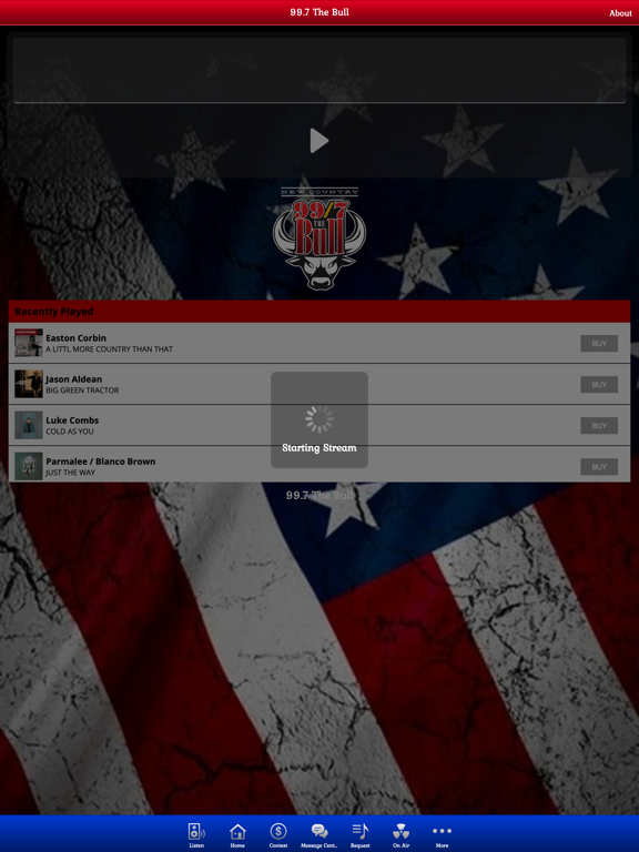 99.7 The Bull iPad screenshot 1 - Music app