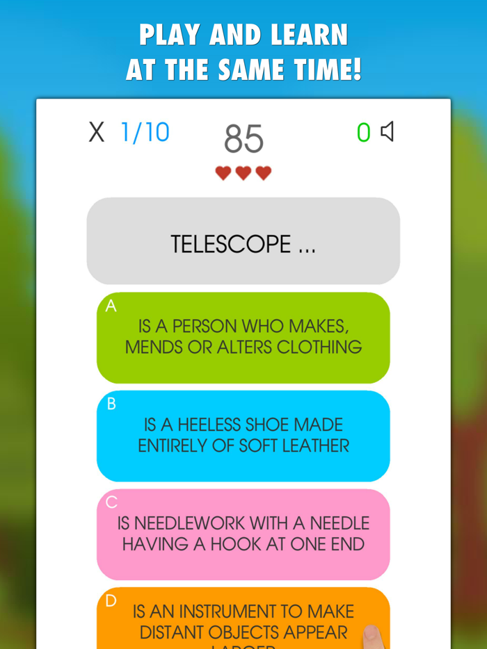 Spelling Bee Word Quiz