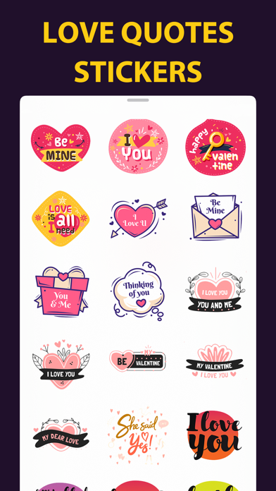 The Love Quotes Stickers Screenshot