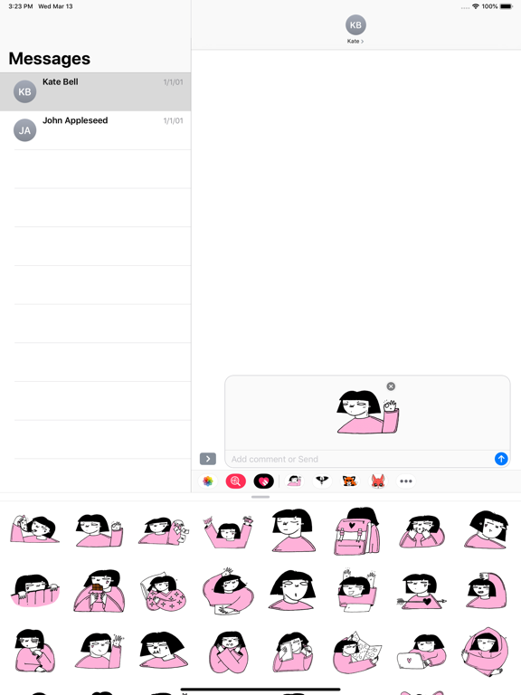 Screenshot #5 pour Japan girl stickers & emoji