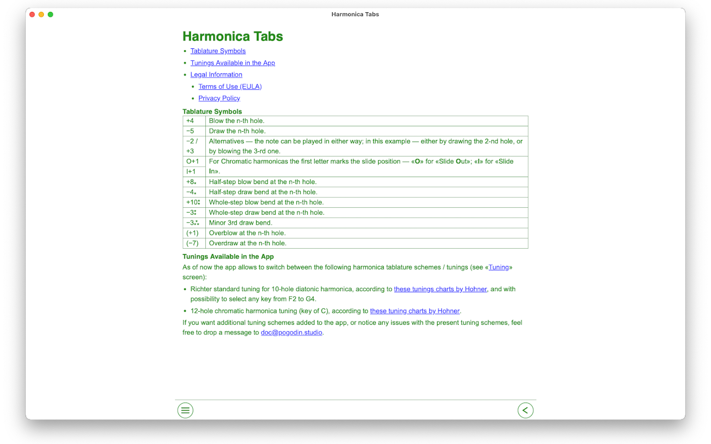 Harmonica Tabs
