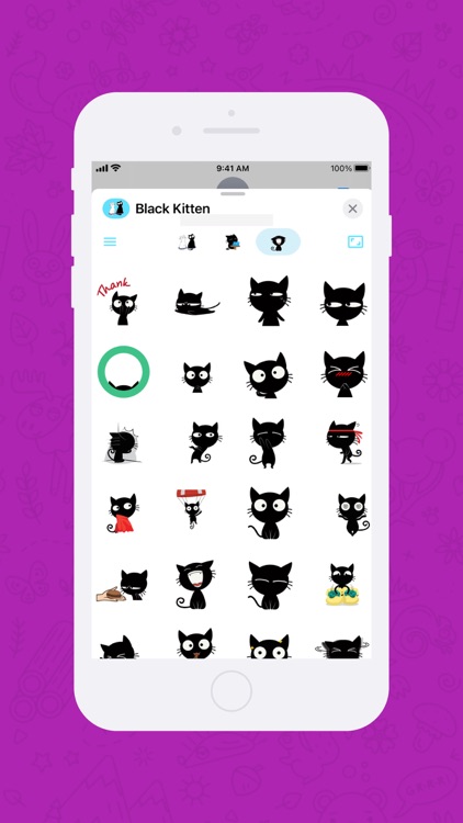 Black Kitten Animated Stickers screenshot-3