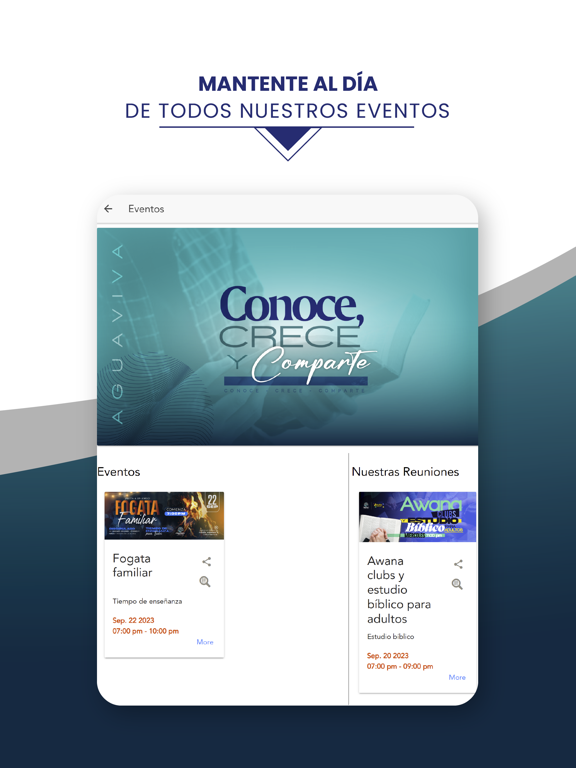 Iglesia Bautista Agua Viva iPad screenshot 4 - Lifestyle app