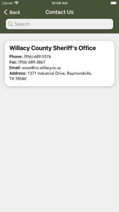 Willacy County Sheriff Screenshot