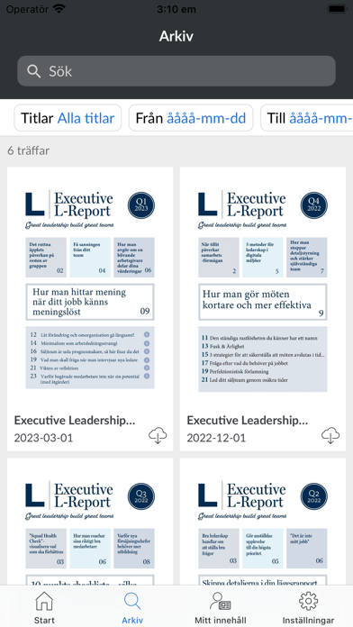 Executive Leadership Screenshot