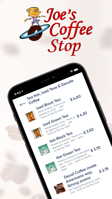 Joe's Coffee Stop Screenshot