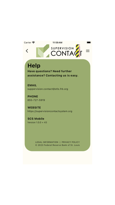 Supervision Contact System Screenshot