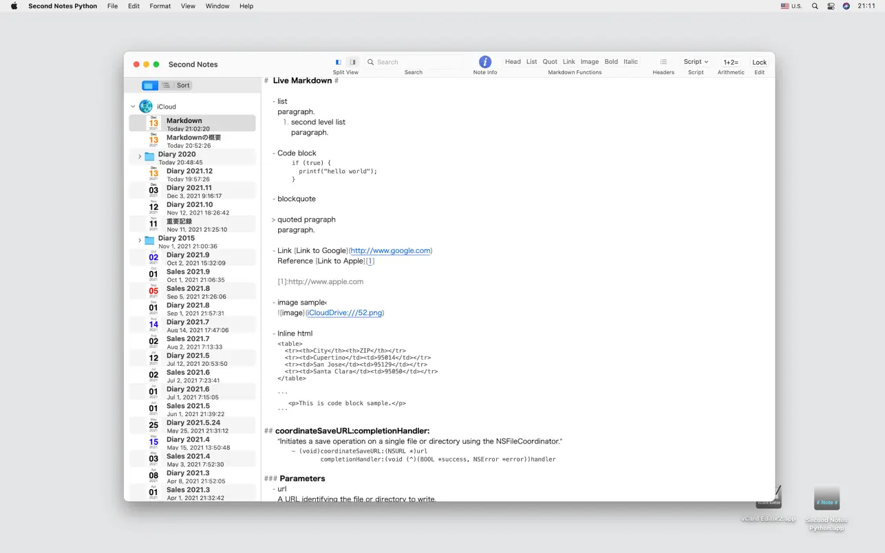#1. Second Notes (macOS) Oleh: Goldbug Software