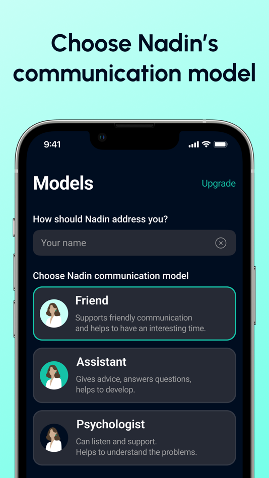 #3. Nadin - AI Friend & ChatBot (iOS) 由: Kalicha Kanybekova