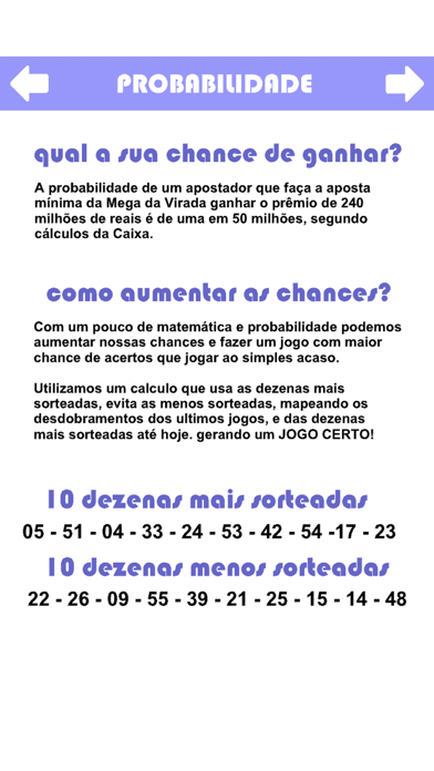 Jogo Certo Quina Screenshot