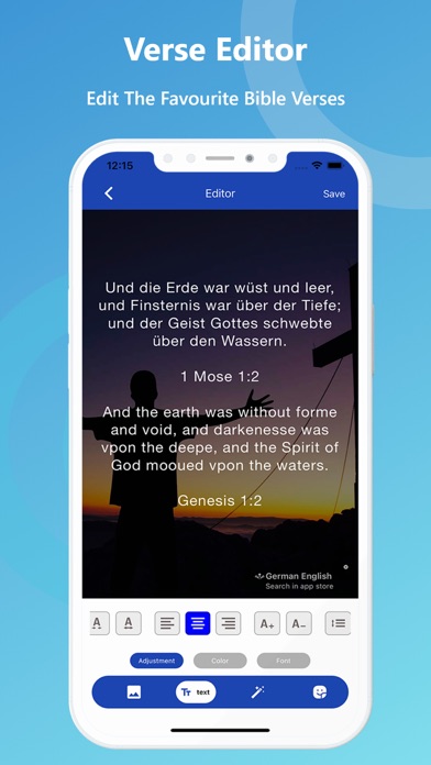 German English Bible. Screenshot