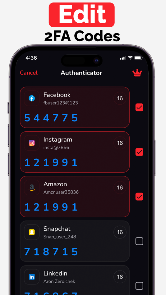 #8. Authenticator App - 2FA, TOTP (iOS) 게시자: Mohit Rudani