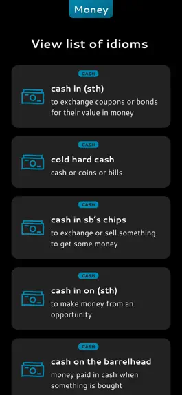 Game screenshot English Money Idioms apk