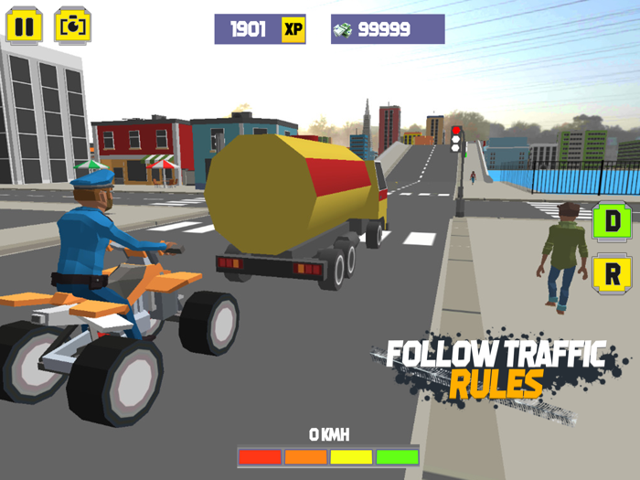 ATV QuadBike Driver Crazy Town