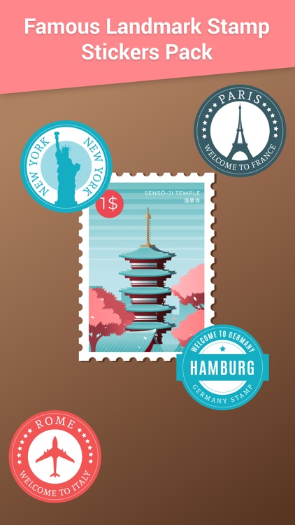 Famous Landmark Stamp Stickers