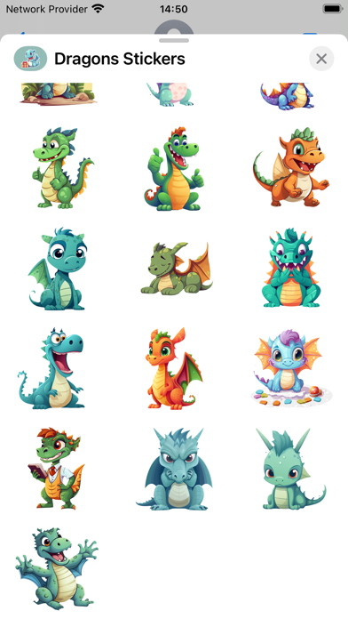 Screenshot #3 pour Dragons Sticker Set