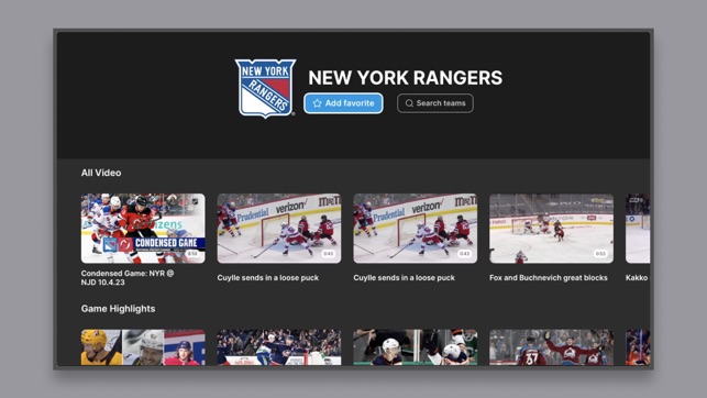 Official New York Rangers Website