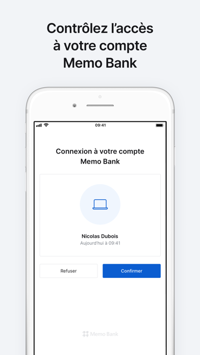 Screenshot #1 pour Memo Bank Authentification