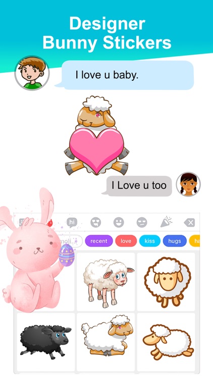 Sheep & Bunny Stickers