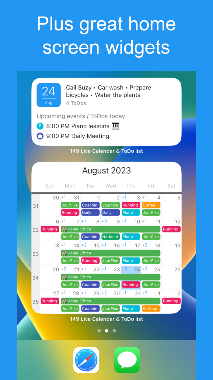 149 Live Calendar and ToDo list