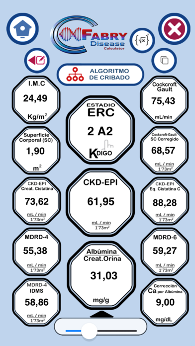 FABRY Disease Calculator Screenshot