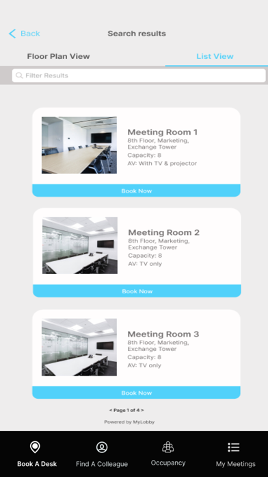 MyLobby Office Hoteling Screenshot