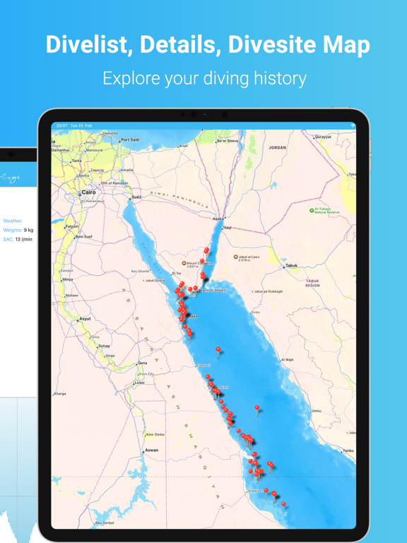 divelogs iPad screenshot 2 - Sports app
