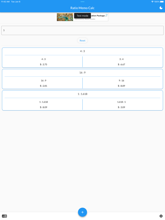 Ratio Memo Calculator