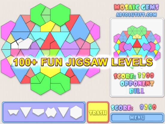 Screenshot #1 for Mosaic Gems: Jigsaw Puzzle