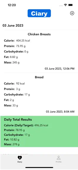 Game screenshot Ciary - Calorie Calculator apk