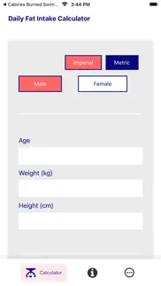 daily fat intake calculator iphone screenshot 1