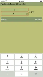 fraction to percent converter iphone screenshot 3