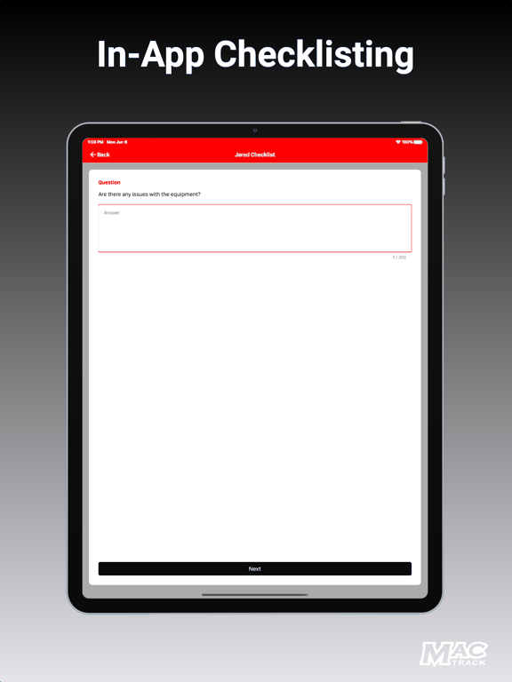 MacTrack iPad screenshot
