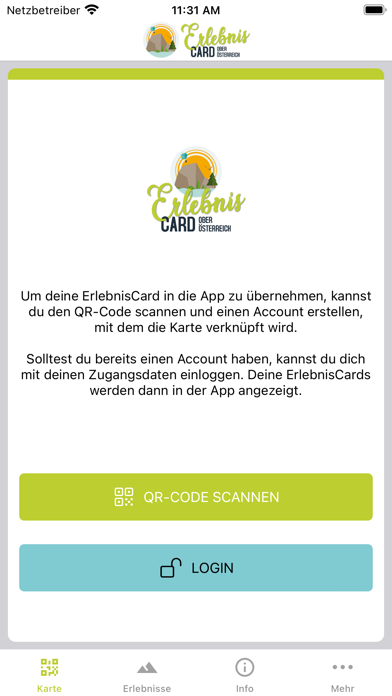 ErlebnisCard Oberösterreich Screenshot