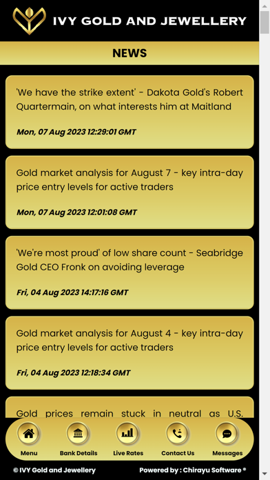 IVY Gold And Jewellery Screenshot