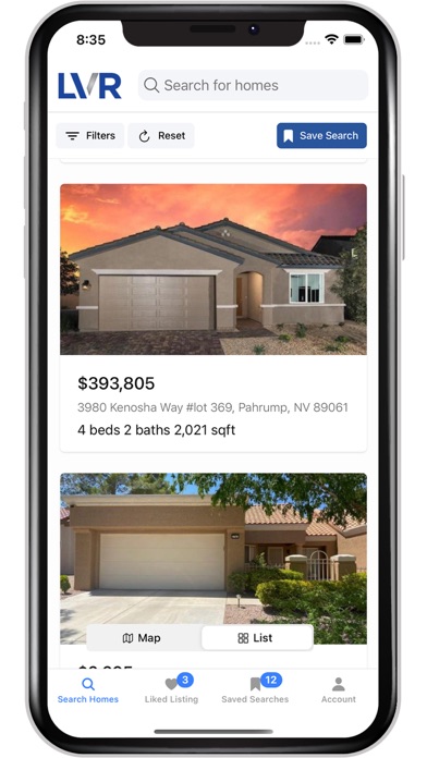 LVR Home Search Screenshot