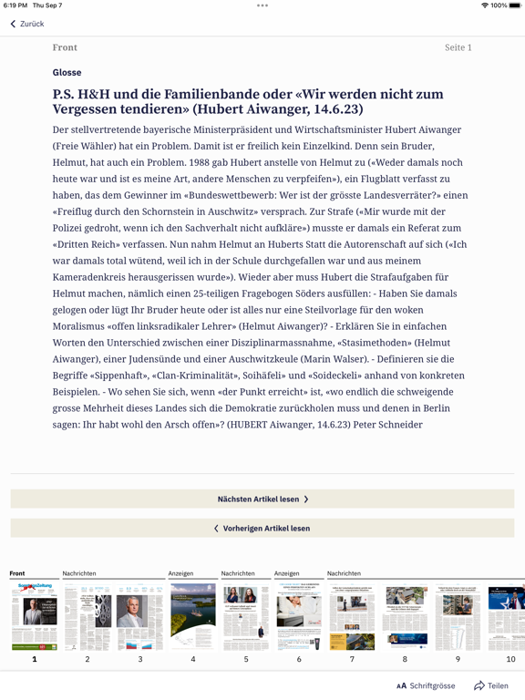 Screenshot #5 pour SonntagsZeitung E-Paper
