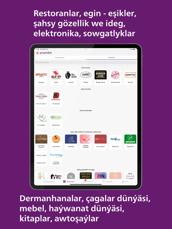 Ynamdar iPad screenshot 6 - Shopping app