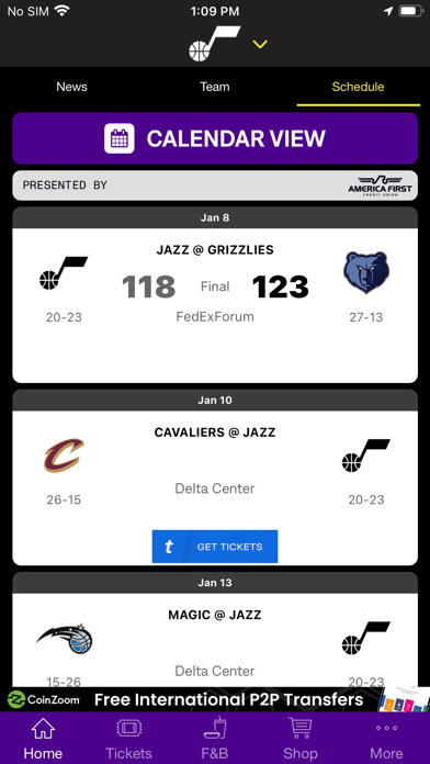 Utah Jazz + Delta Center Screenshot