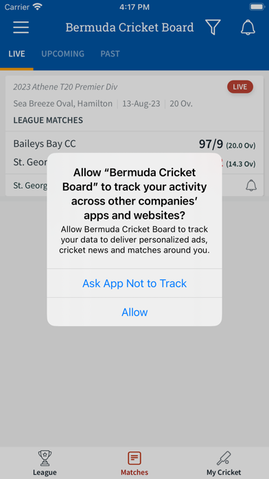 Bermuda Cricket Board Screenshot