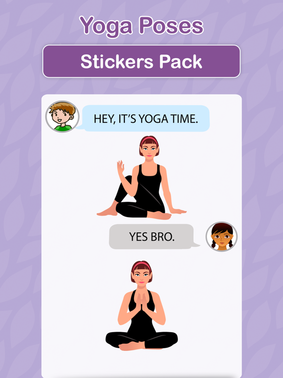 Screenshot #6 pour Yoga Poses Stickers Pack